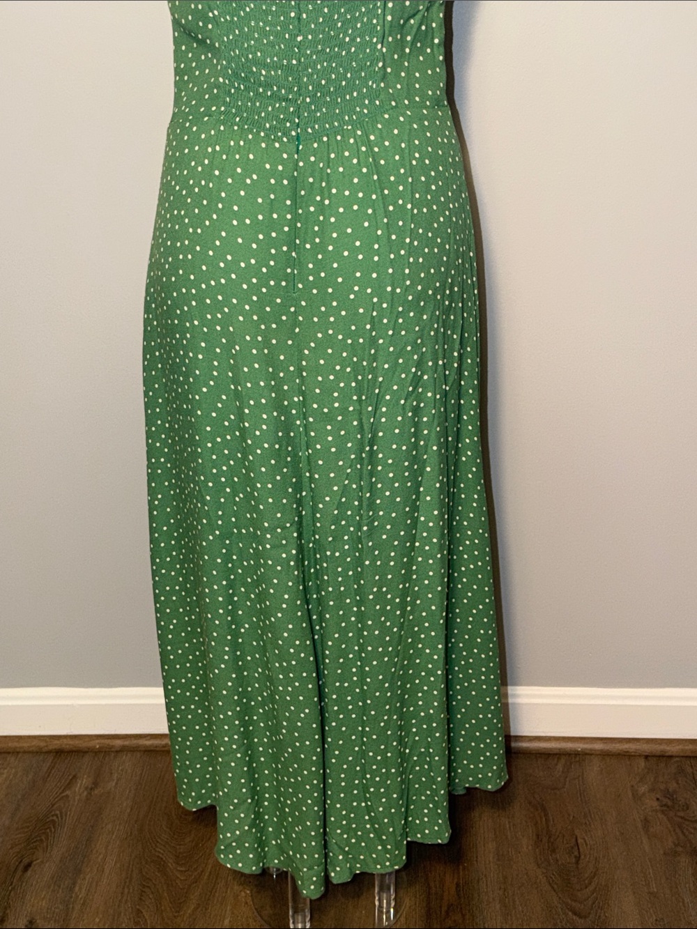 Reformation ladies Polka Dot Print Midi Dress. Size 10. - Picture 7 of 9